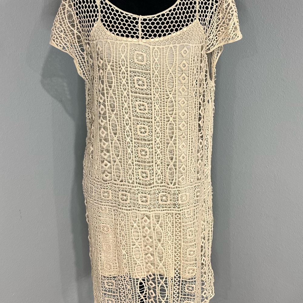 Ella Moss layered crochet dress/coverup size ML
